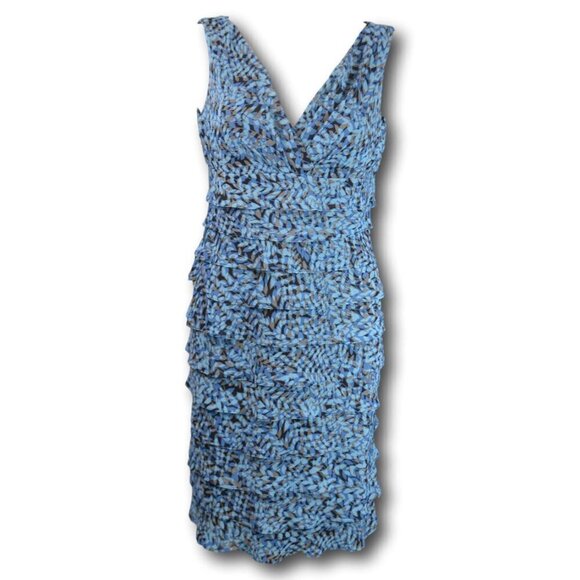 London Times Dresses & Skirts - London Times Petite Ruffled Scallop Dress 8P